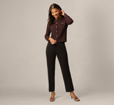 Straight Leg Stretch Ponte Pant In Black