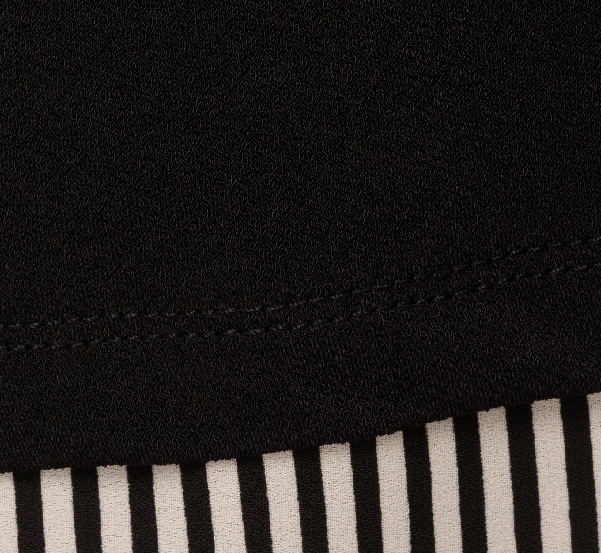 Three Quarter Sleeve Sweater With Button Down Accents In Blackw Black Ivorysmall Stripe