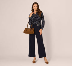 Straight Leg Side Buckle Pant In Blue Moon