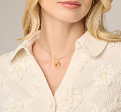 Long Sleeve Floral Embroidery Textured Blouse In Cream