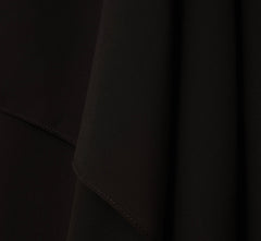 Plus Size Sleeveless Chiffon Dress With Cascading Details In Black