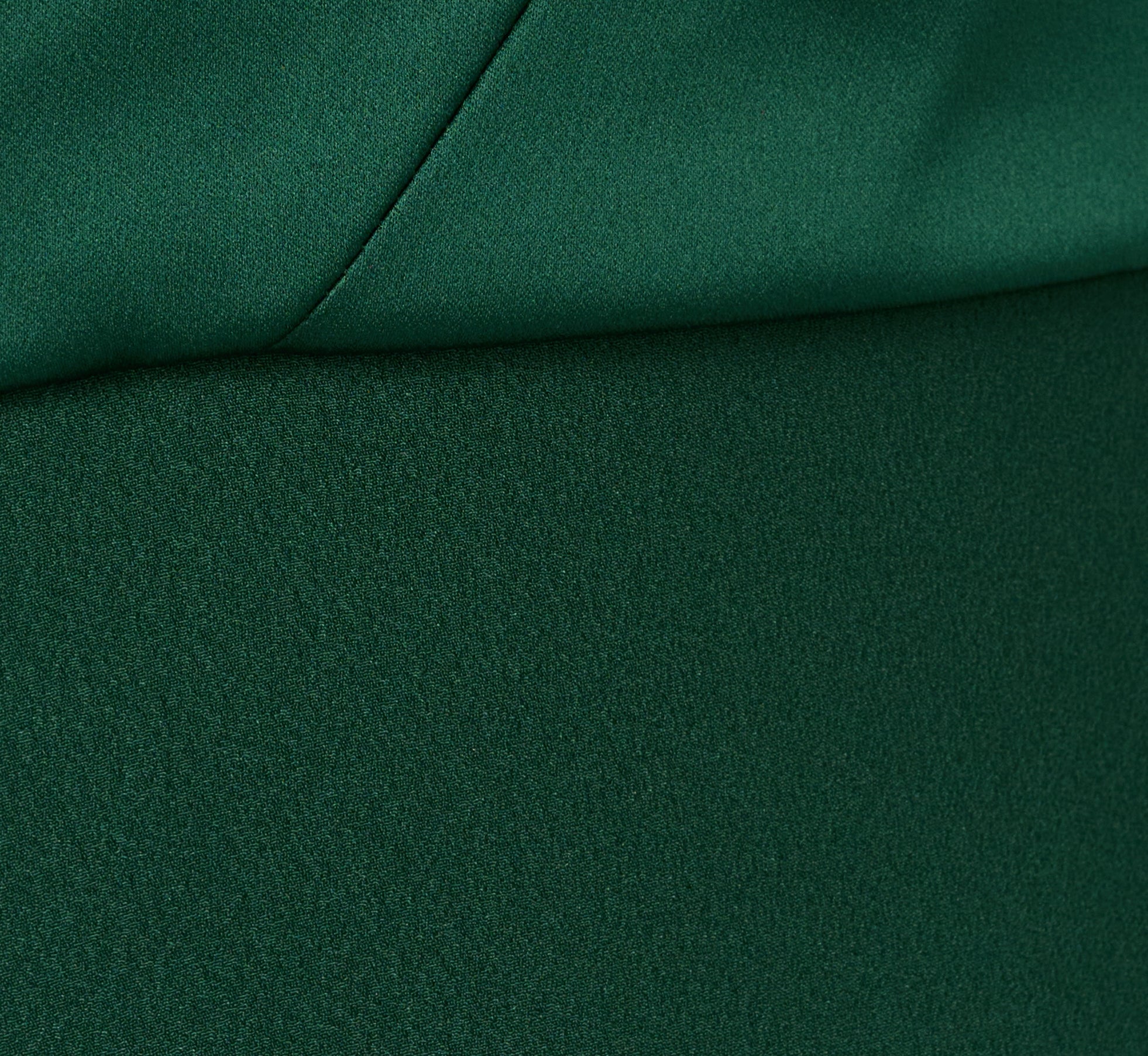One-Shoulder Long Satin Crepe Mermaid Gown In Deep Forest