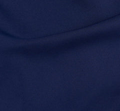 Off Shoulder Bell Sleeve Rosette Gown In Navy Sateen