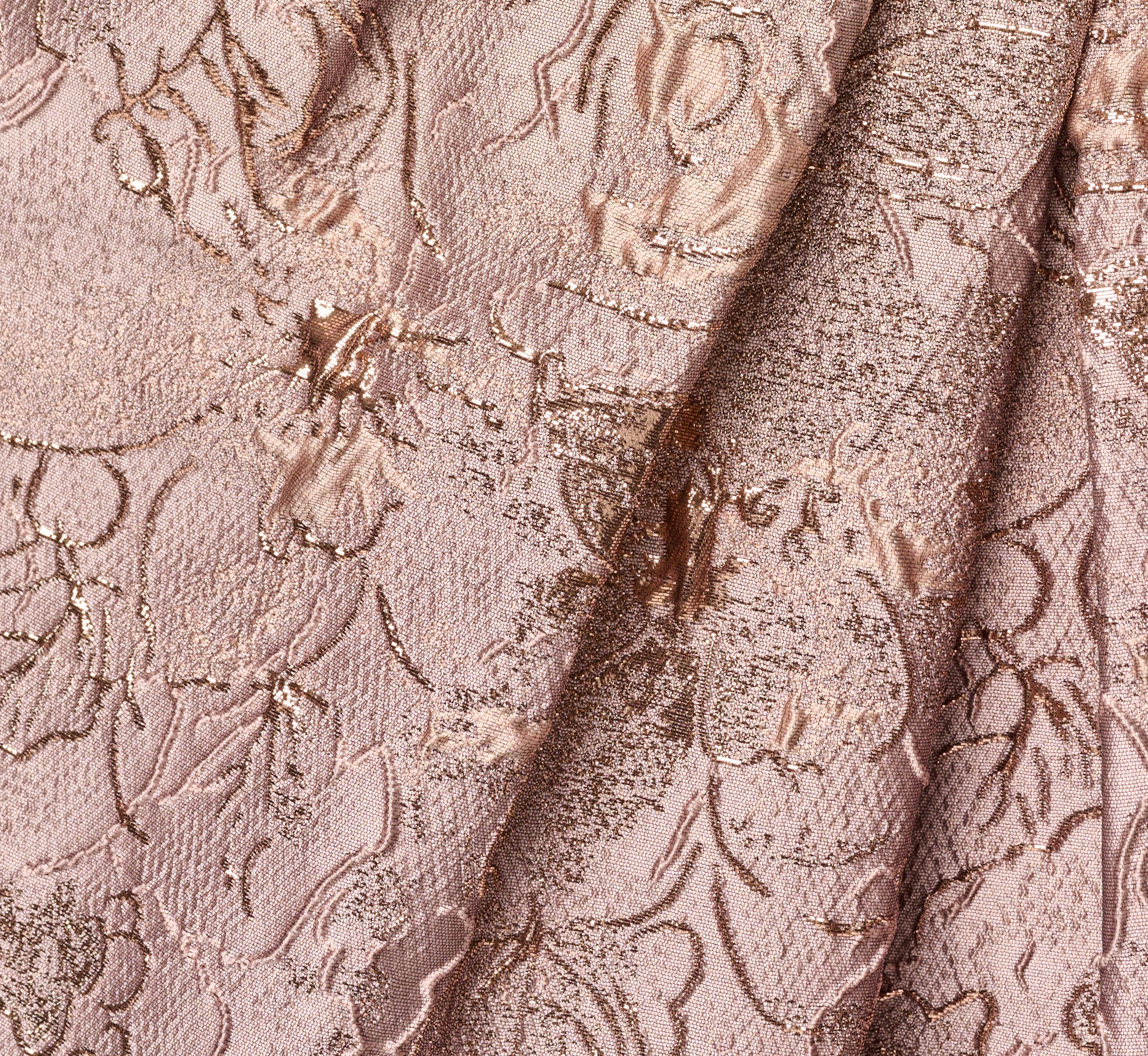 Metallic Jacquard Rhinestone Strap Midi Dress In Candied Ginger