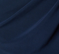Rosette Drape Stretch Ankle Length Wrap Dress In Midnight