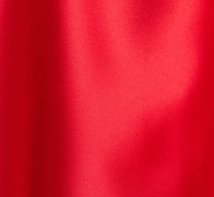 Strapless Scalloped Fit And Flare Ankle Length Dress In Red